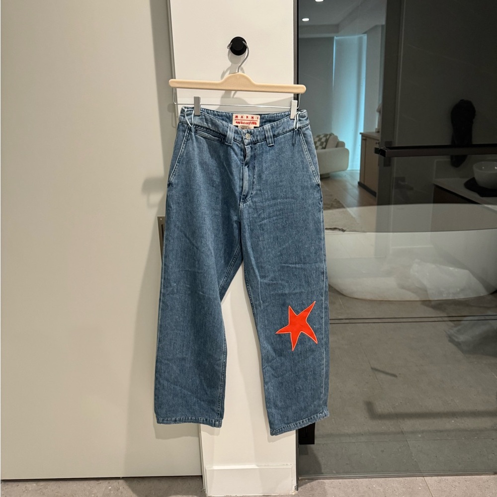 Marni X No Vancanch In  star - Applique Jeans Size 40